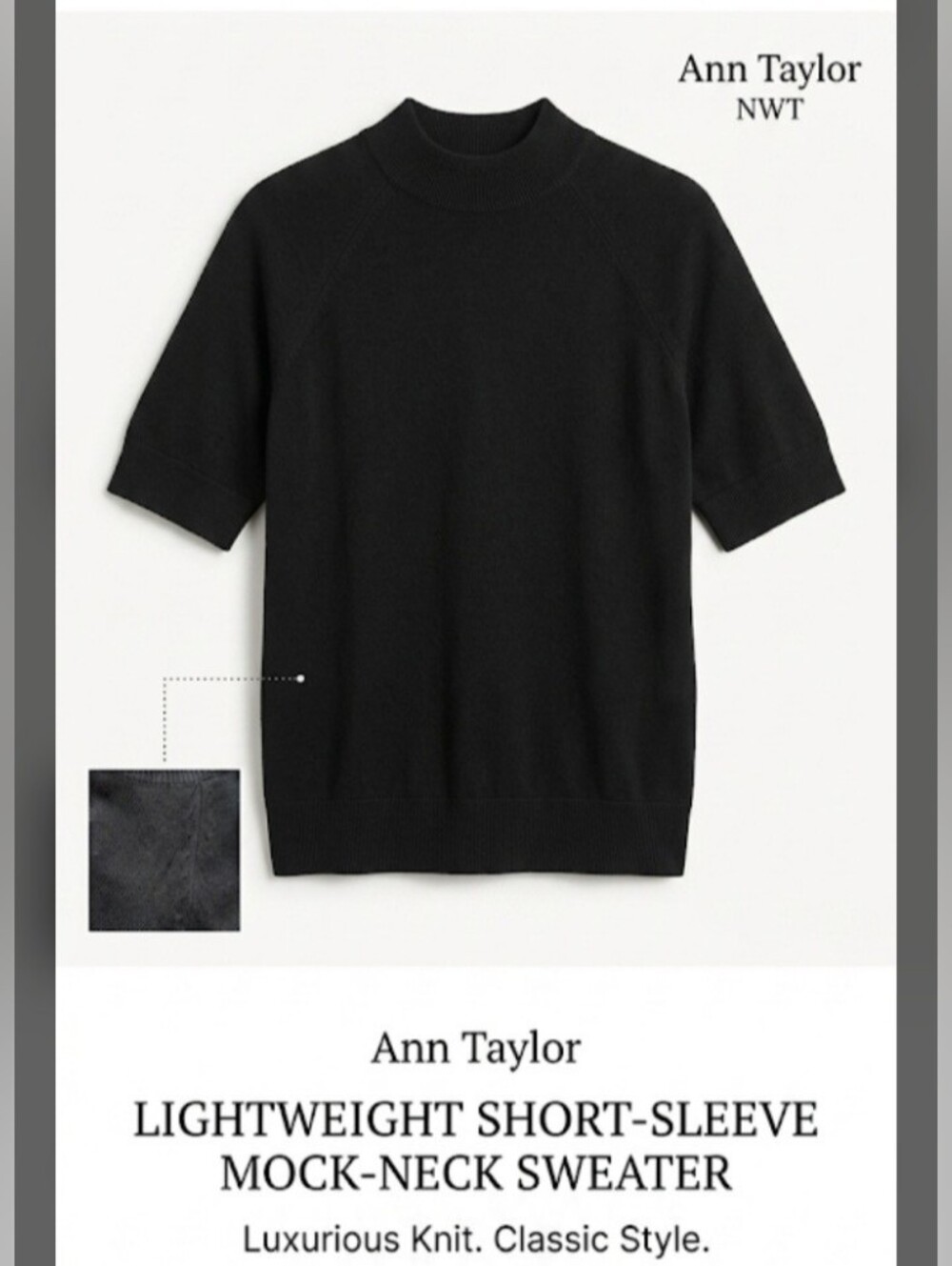 NWT Ann Taylor Lightweight Short Sleeve Sweater!!!